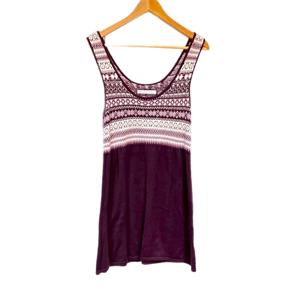 Old Navy fair isle design knit top with scoop neck babydoll style